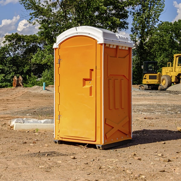 how often are the portable restrooms cleaned and serviced during a rental period in Martinsville Virginia